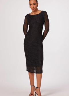 VESTIDO MIDI EM TULE LUREX - comprar online
