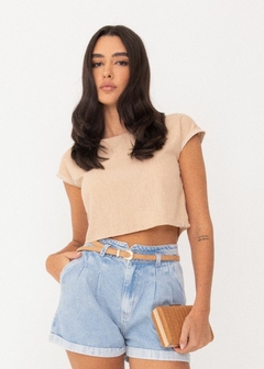 BLUSA LINHO CROPPED SOLTA