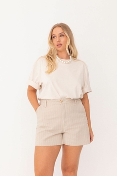 BLUSA EM MALHA FEMININA BEGE na internet