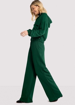 Calça Malha Wide Leg Casual Feminina