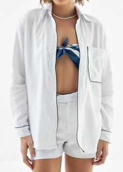 SHORTS LINHO COM RIBANA AZUL MARINHO - loja online