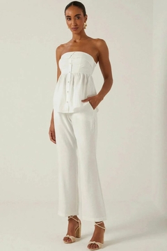 Calça Reta Alfaiataria Elegante Feminina - comprar online