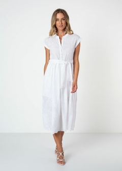 VESTIDO ALGODÃO MIDI BORDADO - Amsterdam Closet