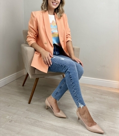 BLAZER EM ALFAIATARIA SOLTO LARANJA FEMININO - Amsterdam Closet
