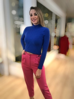 BLUSA TRICOT JUSTA CROPPED FEMININA