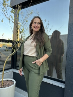 BLAZER EM MALHA ALFAIATARIA MANGA LONGA - Amsterdam Closet