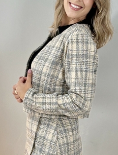 BLAZER CROPPED TWEED XADREZ na internet