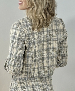BLAZER CROPPED TWEED XADREZ - loja online