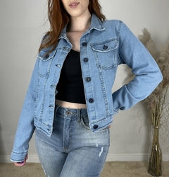 JAQUETA JEANS MANGA LONGA COM ELASTANO na internet