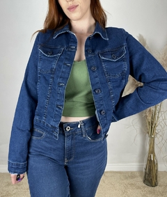 JAQUETA JEANS MANGA LONGA COM ELASTANO - loja online