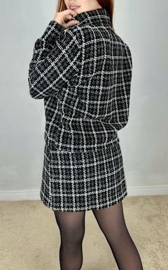 Imagem do JAQUETA CROPPED TWEED XADREZ DETALHES COM BRILHO