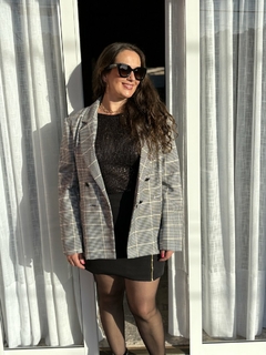 BLAZER TWEED SOLTO ALFAIATARIA XADREZ - Amsterdam Closet