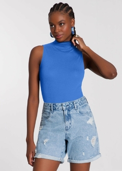 BLUSA MALHA GOLA ALTA BÁSICA - Amsterdam Closet