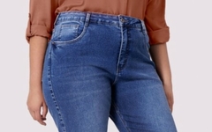 CALÇA FEMININA JEANS PLUS SIZE RETA CHAPA BARRIGA na internet
