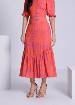 SAIA EM VISCOSE MIDI ESTAMPADA - comprar online