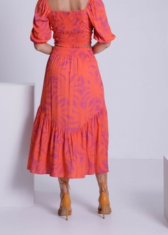 SAIA EM VISCOSE MIDI ESTAMPADA - loja online