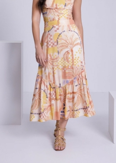 Imagem do SAIA EM VISCOSE MIDI ESTAMPADA