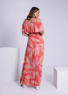 Imagem do VESTIDO EM VISCOSE LONGO COM BABADOS