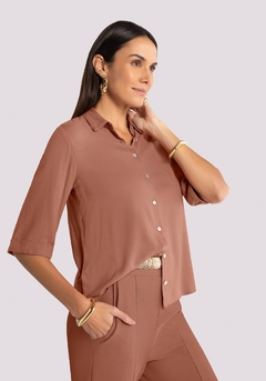 CAMISA EM VISCOSE MANGA 3/4 na internet