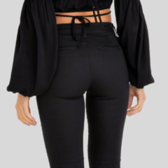 CALÇA JEANS SKINNY FEMININA PRETA - Amsterdam Closet