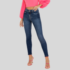 CALÇA JEANS SKINNY AZUL ESCURO FEMININA - Amsterdam Closet