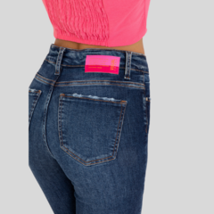 CALÇA JEANS SKINNY AZUL ESCURO FEMININA - Amsterdam Closet