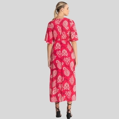 VESTIDO MIDI COM FENDAS NAS LATERAIS EM VISCO - comprar online