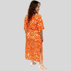 VESTIDO MIDI COM FENDAS NAS LATERAIS EM VISCO - loja online