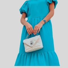 VESTIDO DE VERÃO TAMANHO MIDI COM DETALHE NAS COSTAS - comprar online