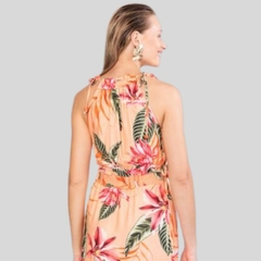 VESTIDO ESTAMPADO LONGO DE VERÃO SEM MANGAS - comprar online
