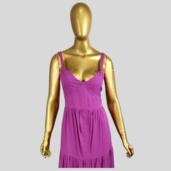 VESTIDO ROXO DE VERÃO TAMANHO MIDI COM ALÇAS - comprar online