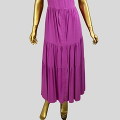 VESTIDO ROXO DE VERÃO TAMANHO MIDI COM ALÇAS na internet