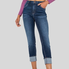 CALCA JEANS AZUL ESCURO RUBI CROPPED