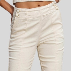CALÇA TURMALINA CIGARRETE SARJA COM ABERTURA FRONTAL