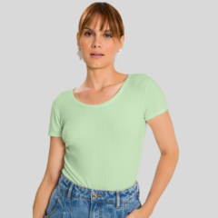 BLUSA MANGA CURTA CANELADA - loja online