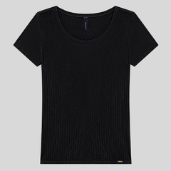 BLUSA MANGA CURTA CANELADA