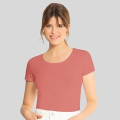 BLUSA MANGA CURTA CANELADA - loja online