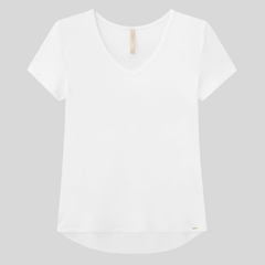 BLUSA BÁSICA EM MALHA VISCOSE COM MANGA CURTA na internet