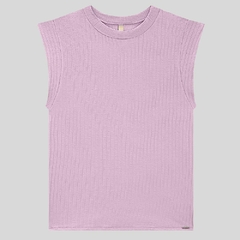 BLUSA MANGA CURTA CANELADA