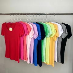 BLUSA MANGA CURTA CANELADA