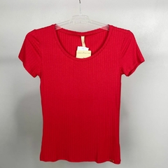 Imagem do BLUSA MANGA CURTA CANELADA