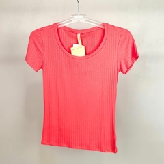 BLUSA MANGA CURTA CANELADA