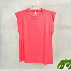 BLUSA MANGA CURTA CANELADA