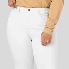 CALÇA JEANS FEMININA CHAPA BARRIGA SEMPRE BRANCA - Amsterdam Closet
