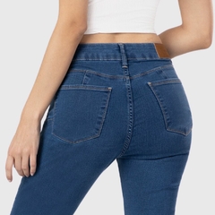 CALÇA JEANS FEMININA CHAPA BARRIGA CROPPED AZUL na internet