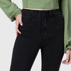 CALÇA JEANS FEMININA SKINNY CHAPA BARRIGA PRETA - comprar online
