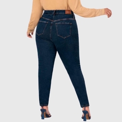 CALÇA JEANS FEMININA COM ELASTANO CHAPA BARRIGA AZUL - Amsterdam Closet