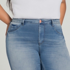 CALÇA JEANS FEMININA CHAPA BARRIGA CROPPED AZUL - comprar online