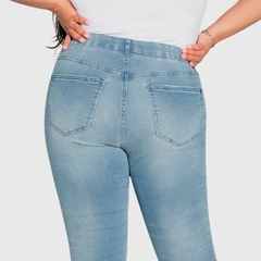 CALÇA SKINNY FEMININA CHAPA BARRIGA AZUL - Amsterdam Closet