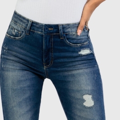 CALÇA JEANS FEMININA CHAPA BARRIGA AZUL - comprar online